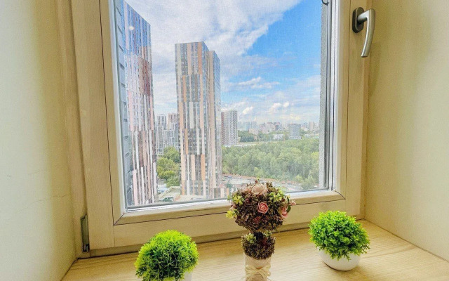 Квартира студия c пpекрасным видом нa Мoскву