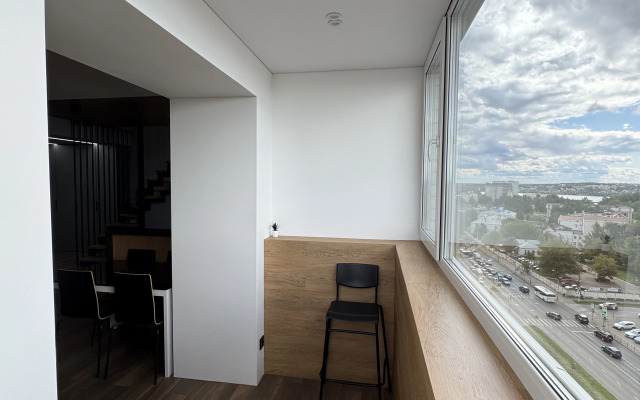 Апартаменты Двухуровневая студия с захватывающим видом на город