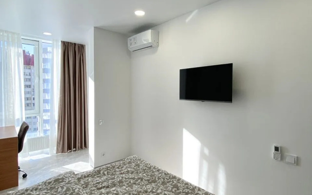 Апартаменты с кроватью 180 см, ванной и панорамными окнами, 17 этаж