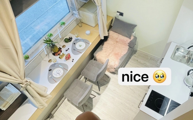 Апартаменты Современная 2х-уровневая студия на Динамо с колонкой Алиса