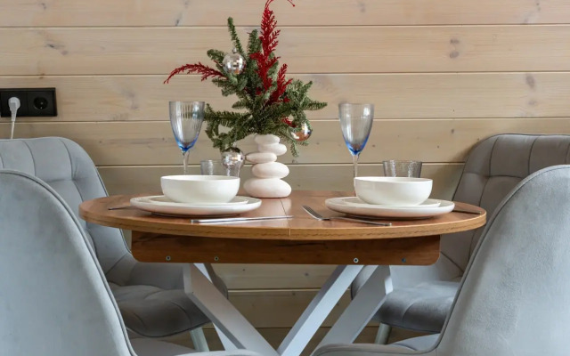 Частный дом А-фрейм Ручей с баней и дровах и чаном