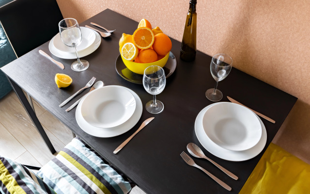 Апартаменты для 6 гостей ЖК «Большой» Smart TV, балкон с видом, духовка