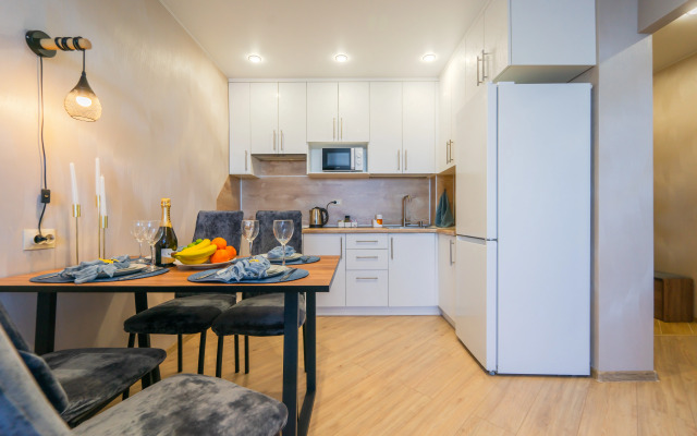 Квартира Потрясающий Вид на Город Новая и Уютная Евродвушка