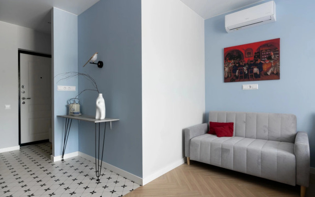 Дизайнерская квартира студия 4flats A LA RUS в ЖК Галактика Премиум — стиль и комфорт у центра Санкт-Петербурга