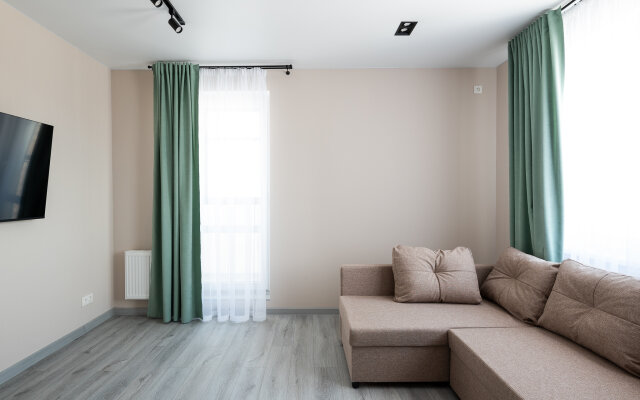 Апартаменты KazanHome Новая квартира с гостиной, спальней и отдельной кухней