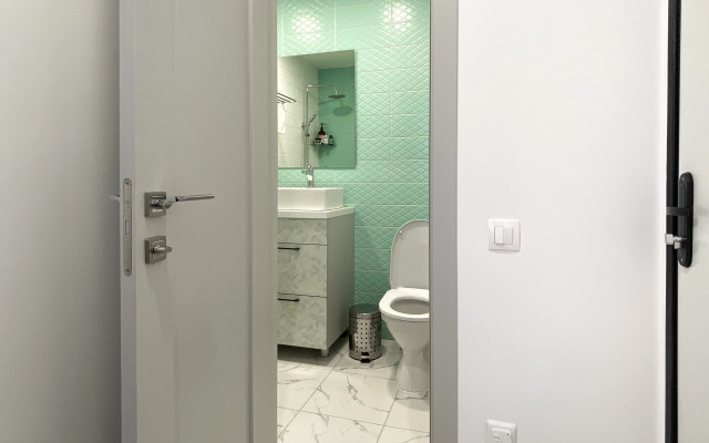 Апартаменты-студия видовая 30 кв.м. с двуспальным диваном и панорамной зоной,  с 15 по 17 этаж