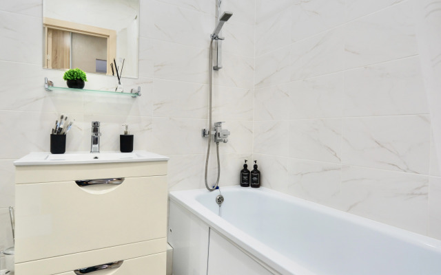 Квартира Потрясающий Вид на Город Новая и Уютная Евродвушка