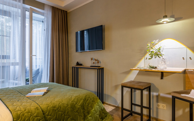 Квартира Ютно Колосья с качелью на балконе и видом на сосны в Зеленогорске