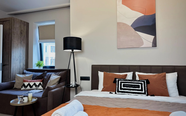 Апартаменты с видом на сосновый парк рядом с морем