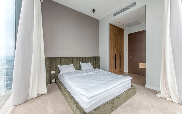 Апартаменты Москва Сити трех комнатные угловой вид