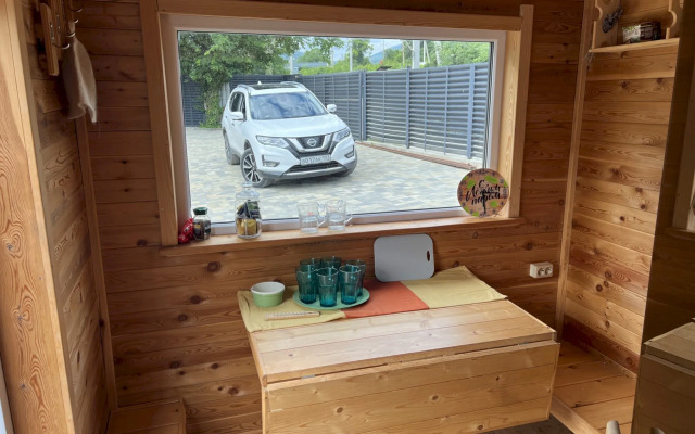 Частный дом 450 А-фрейм Лимон с тёплым бассейном и баней