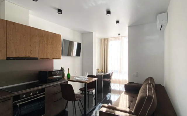 Апартаменты с кроватью и панорамными окнами, 14 этаж