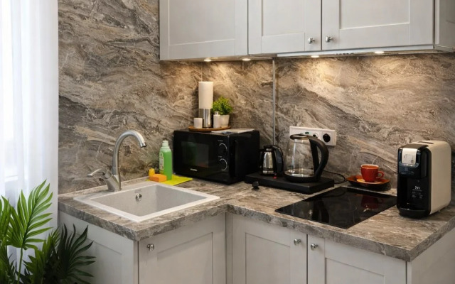 Апартаменты Мемфис Апарт с диваном,кухней и террасой