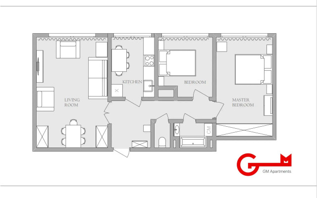 Квартира GM Apartments с Видом на Новый Арбат и Moscow City