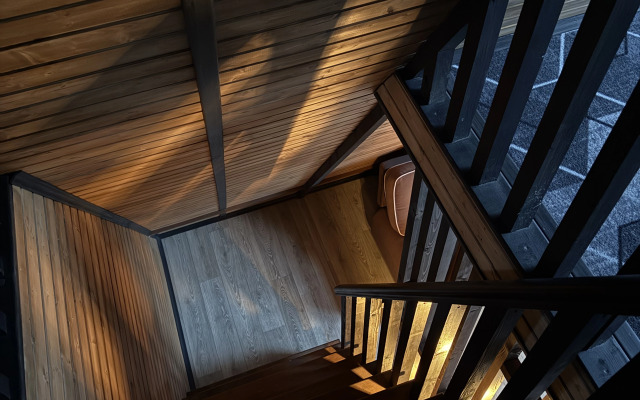 Частный дом А-фрейм с баней и чаном