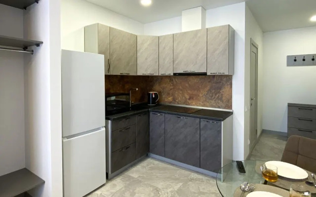 Апартаменты-студия 26 кв.м. с кроватью и панорамными окнами, 17 этаж