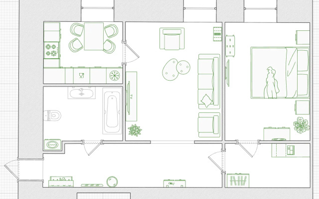 Квартира GM Тихая и Стильная в Сердце Москвы