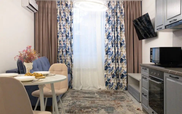 Апартаменты двухкомнатные с двумя кроватями, гардеробной и кухней-гостиной