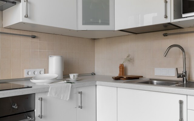 S dizaynerskim remontom na Leninskom prospekte Flat