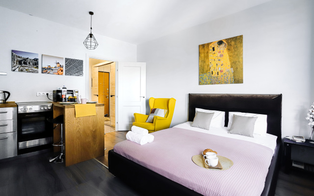 Апартаменты Lalapart Cozy loft на 18 этаже в ЖК Савеловский Сити