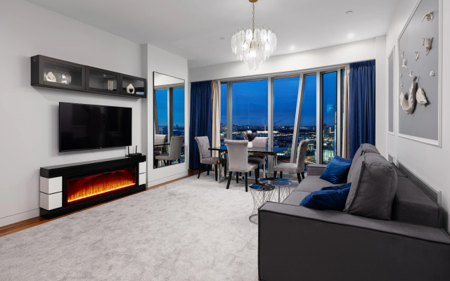 Апартаменты Люкс с камином Башня ОКО Москва-сити (вид на город) - фото 3