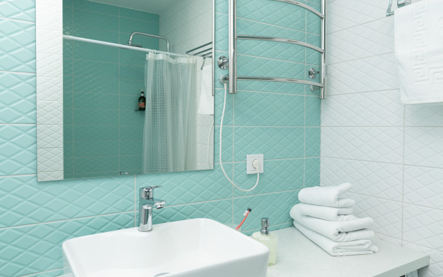 Апартаменты-студия 30 кв.м. с двуспальным диваном и панорамной зоной, 16 этаж