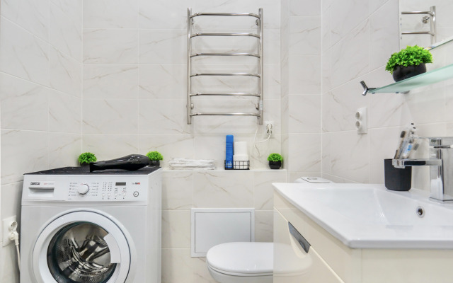 Квартира Потрясающий Вид на Город Новая и Уютная Евродвушка