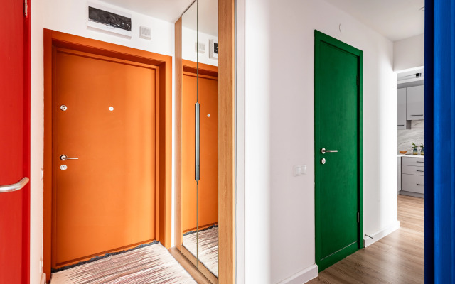 Квартира Гуашь Художника с видом на город