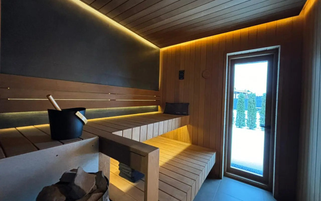 Вилла стильная с умным домом сауной и чаном