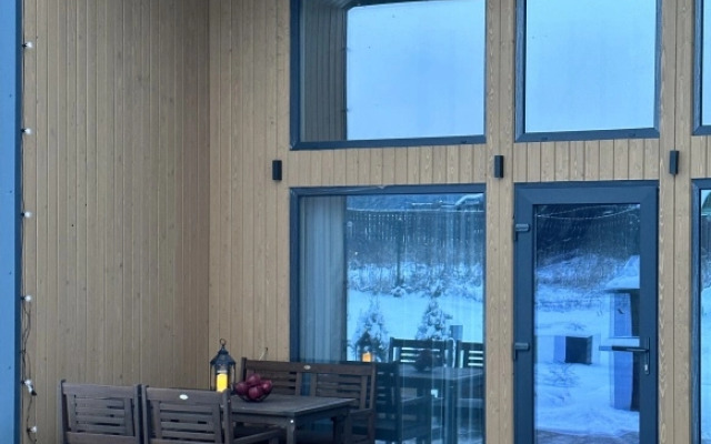 Частный Дом Барнхаус №3 с дровяной баней и горячим чаном на 7 человек