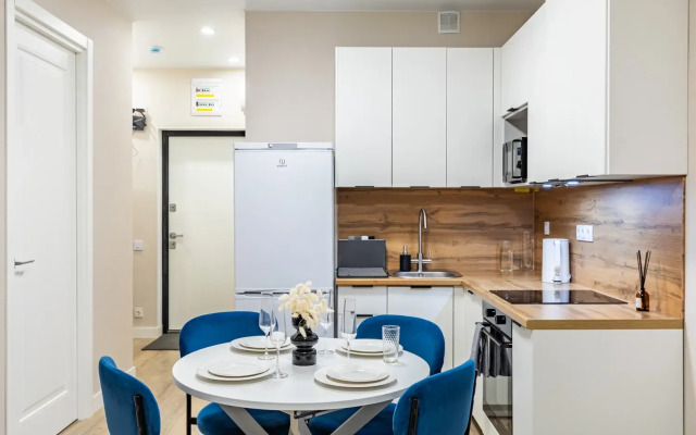 Modern Eurodvushka  in the Troparevo Park residential complex is an 11-minute walk from the metro station. Rumyantsevo Apartments
