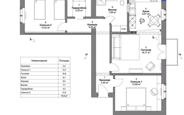 Апартаменты Flat Inn у метро Академическая