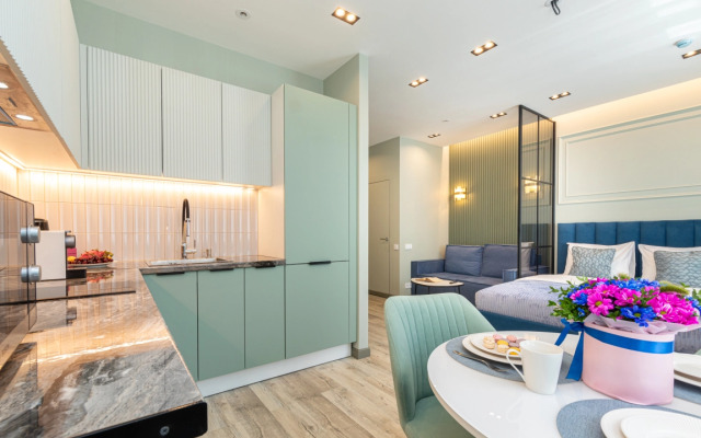 Апартаменты «Голубика, комфорт» в районе ВДНХ «Эстет Апарт»