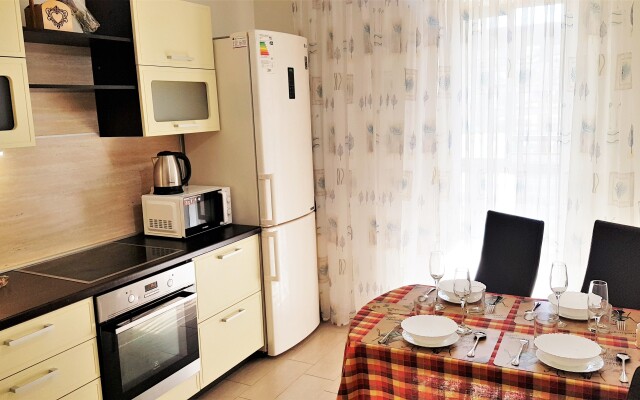 1-комн. апартаменты в ЖК "Новин" с большой кроватью