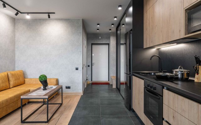 Квартира Студия с дизайнерские ремонтом и панорамным видом