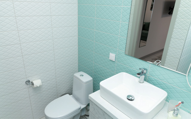 Апартаменты-студия 30 кв.м. с двуспальным диваном и панорамной зоной, 15 этаж