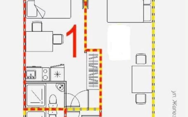 Апартаменты Вблизи Вокзала "Удачная квартира" 1