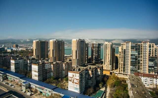 Uzor ApartKvartira na Engel'sa s shikarnym vidom na zakat  Apartments