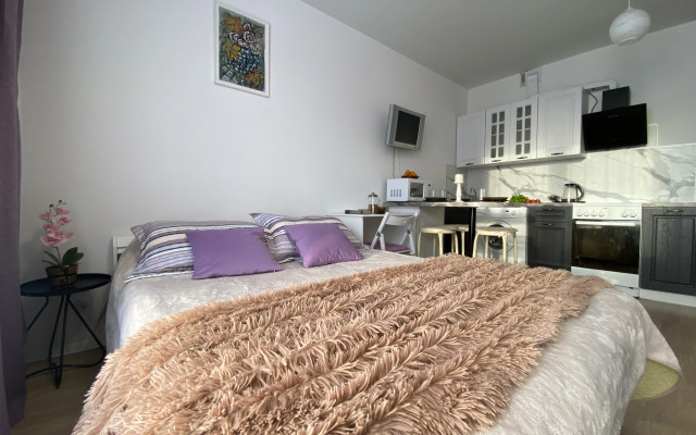 Квартира Современная студия рядом с метро Ул. Дыбенко