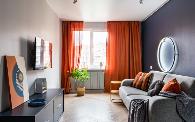 Квартира Piter Apartments двухкомнатные с кондиционером рядом с Лахтой