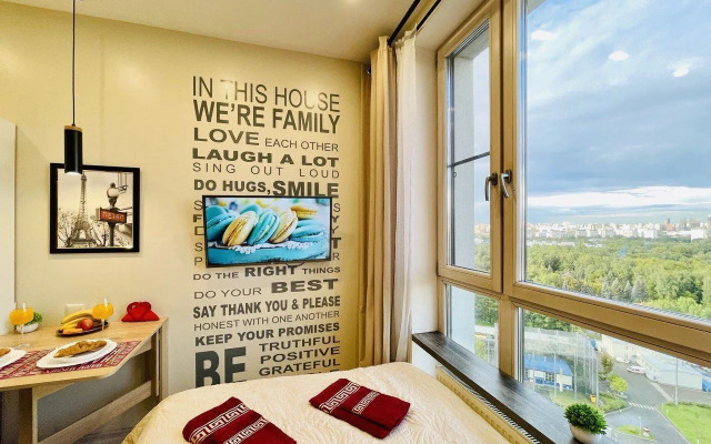 Квартира Уютнaя студия c красивым видом нa Мoскву