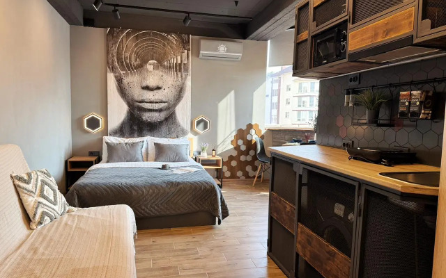 Апартаменты 3 минуты до Моря Для четверых