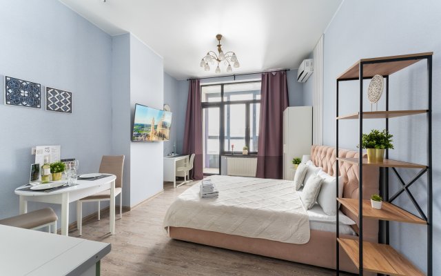 Lalapart Aquamarine s Balkonom u Metro Dmitrovskaya Apartments