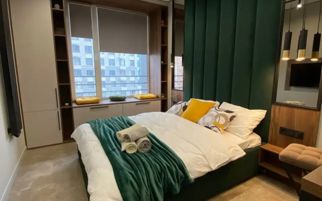 Апартаменты Студия на Шелепихинской Набережной Сапфир