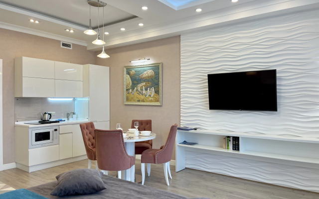 Akvadelyuks u morya, s bassejnom, SPA, plyazhem N740 Apartments