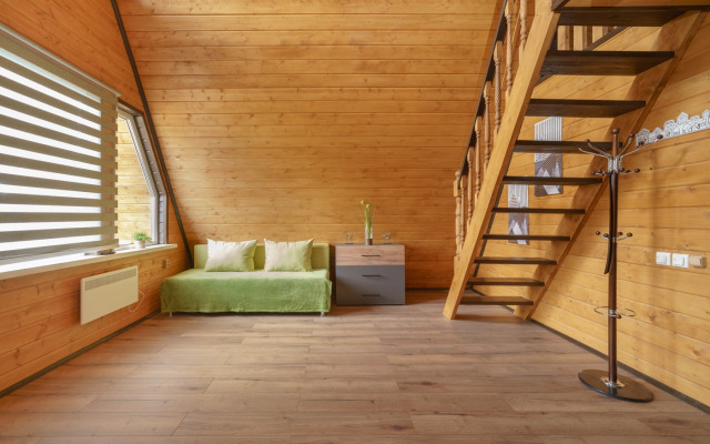 Частный дом Семейный афрейм с баней и бассейном у реки