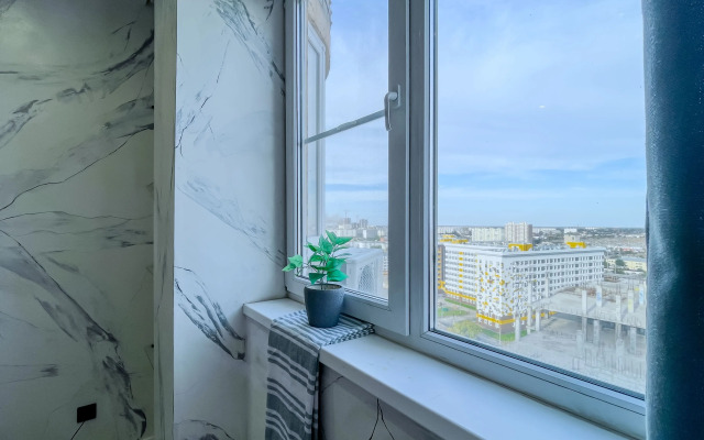 Квартира Green FOX с видом на город и реку Кутум