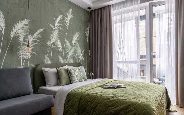 Квартира Ютно Колосья с качелью на балконе и видом на сосны в Зеленогорске