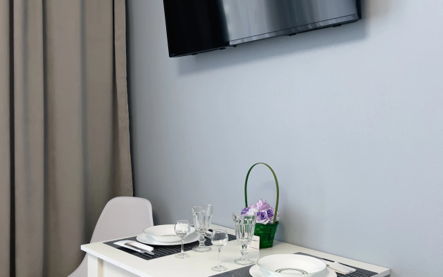 Квартира студия в голубых тонах