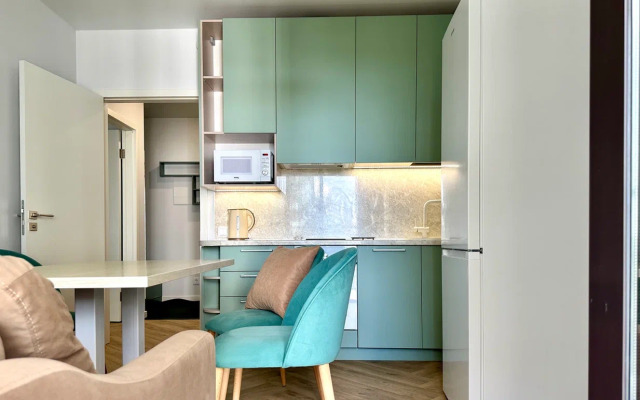 Апартаменты Du Soleil  Мятно Капучиновая Евродвушка